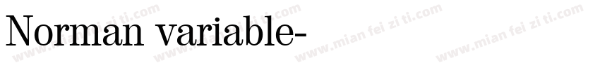 Norman variable字体转换